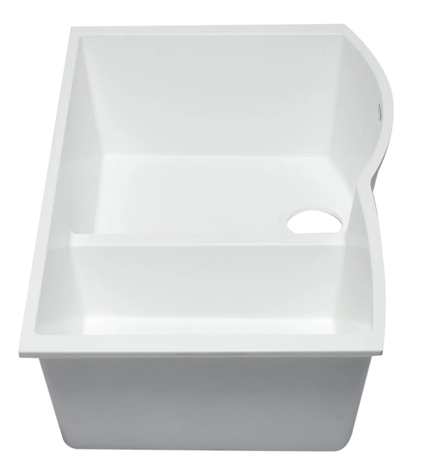 ALFI White 33" Double Bowl Undermount Granite Composite Kitchen Sink, AB3320UM-W