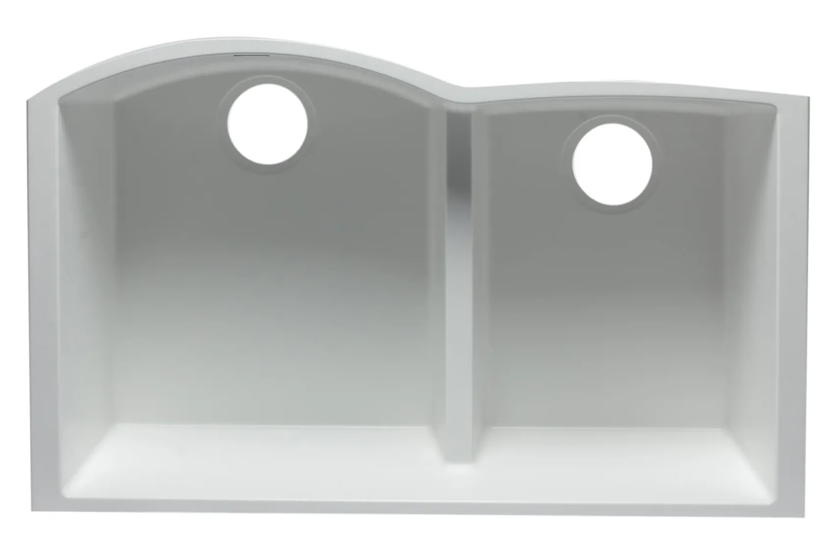 ALFI White 33" Double Bowl Undermount Granite Composite Kitchen Sink, AB3320UM-W