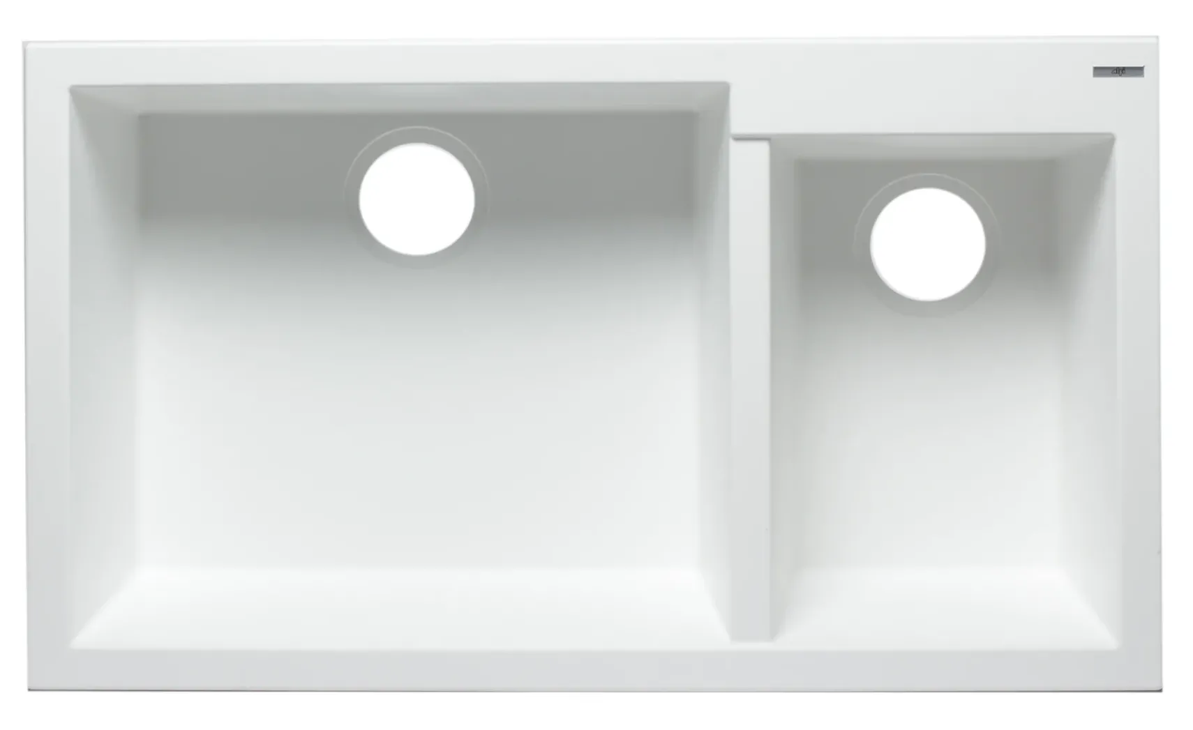 ALFI White 34" Double Bowl Undermount Granite Composite Kitchen Sink, AB3319UM-W