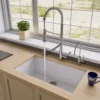 ALFI White 33" Single Bowl Undermount Granite Composite Kitchen Sink, AB3322UM-W