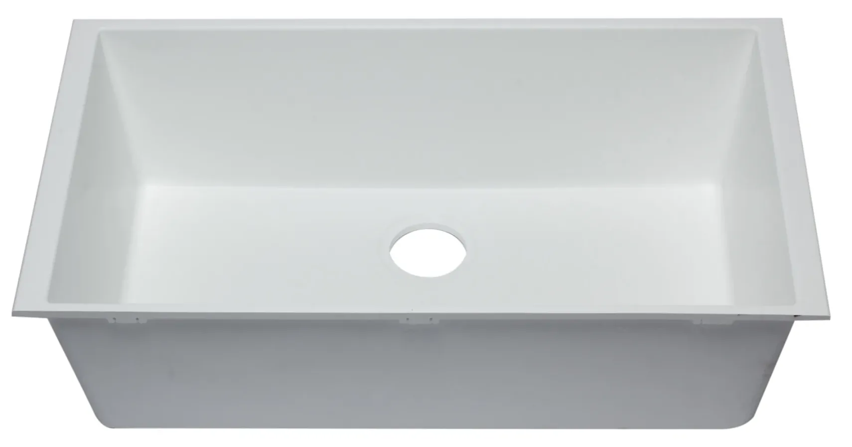 ALFI White 33" Single Bowl Undermount Granite Composite Kitchen Sink, AB3322UM-W