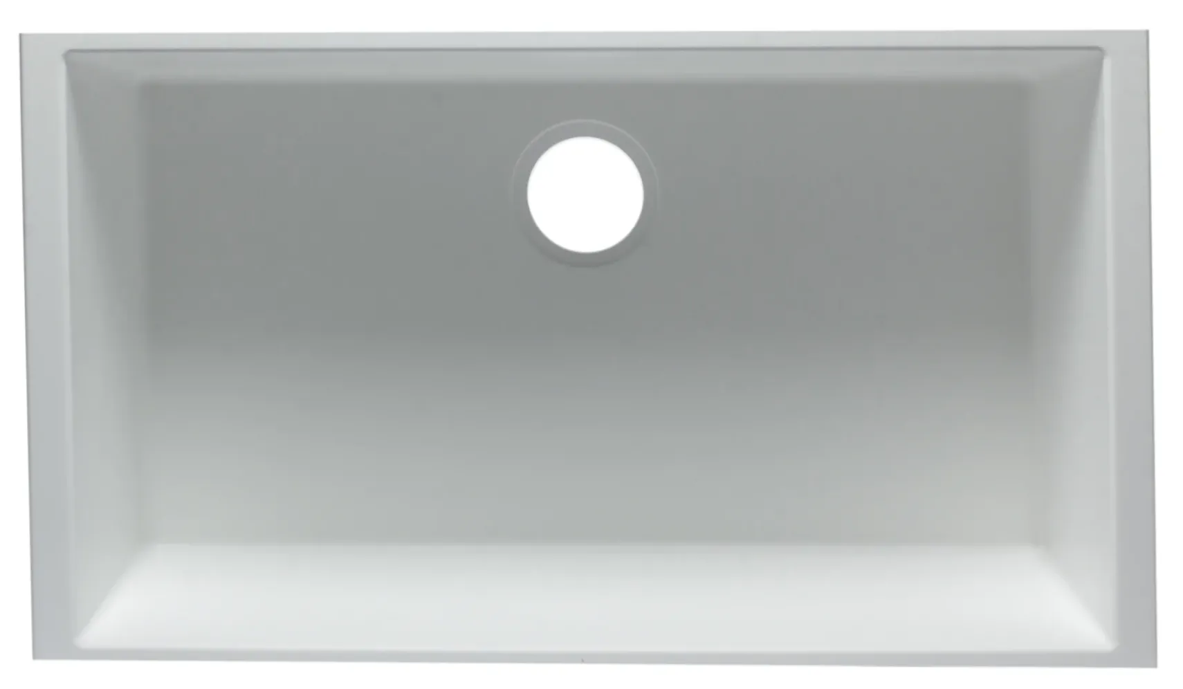 ALFI White 33" Single Bowl Undermount Granite Composite Kitchen Sink, AB3322UM-W