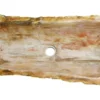 Allstone 29.5" Petrified Wood Stone Vessel Sink, Red Orange, PEWD-#031