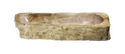 Allstone 29.5" Petrified Wood Stone Vessel Sink, Red Orange, PEWD-#031