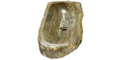 Allstone 31″x11″x5″ Petrified Wood Stone Vessel Sink, Brown, PEWD-#095