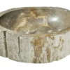 Allstone 20"x19"x6" Petrified Wood Stone Vessel Sink, Brown, PEWD-#039