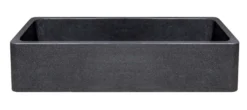 48" Black Granite Stone Farmhouse Kitchen Sink, Single Bowl, Reversible,KF482210SB-NLP-BK