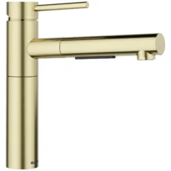 Blanco Alta II Low Arc Pull-Out Kitchen Faucet, Satin Gold, 1.5 GPM, Brass, 527561