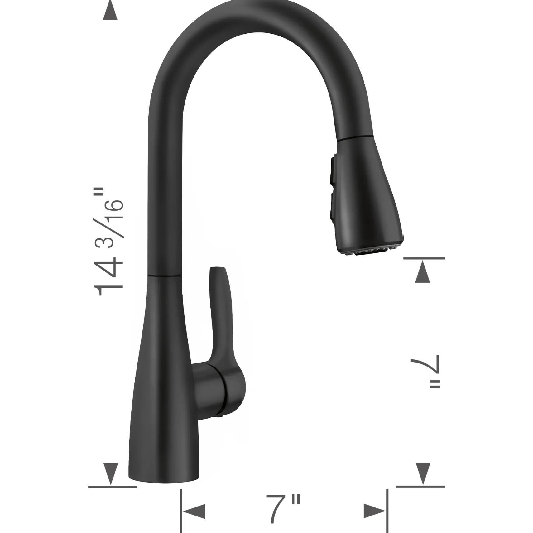 Blanco Atura Pull-Down Dual-Spray Bar Faucet, Matte Black, 1.5 GPM, Brass, 443028