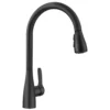 Blanco Atura Pull-Down Dual-Spray Kitchen Faucet, Matte Black, 1.5 GPM, Brass, 443027