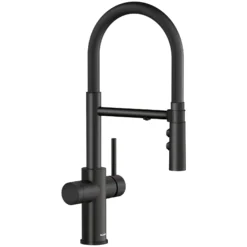 Blanco Catris Flexo Filter-Ready Semi-Pro Pull-Down Dual-Spray Kitchen Faucet, Matte Black, 1.5 GPM, Brass, 442992