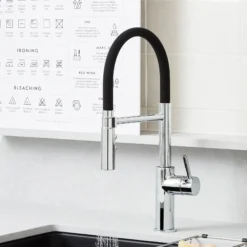 Blanco Catris Flexo Semi-Pro Pull-Down Dual-Spray Kitchen Faucet, Chrome, 1.5 GPM, Brass, 402447
