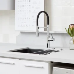 Blanco Catris Flexo Semi-Pro Pull-Down Dual-Spray Kitchen Faucet, Chrome, 1.5 GPM, Brass, 402447