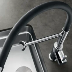 Blanco Catris Flexo Semi-Pro Pull-Down Dual-Spray Kitchen Faucet, Chrome, 1.5 GPM, Brass, 402447