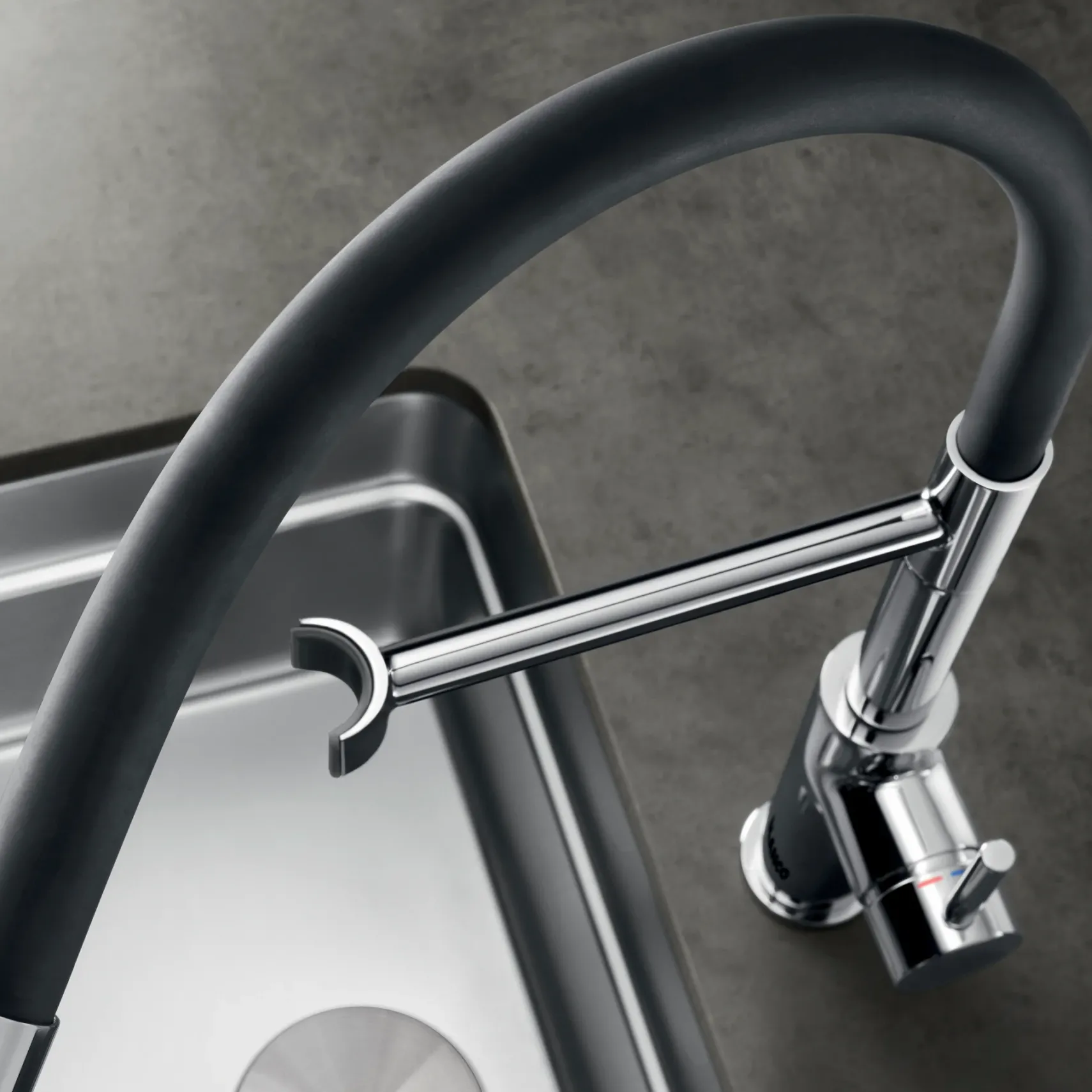 Blanco Catris Flexo Semi-Pro Pull-Down Dual-Spray Kitchen Faucet, Chrome, 1.5 GPM, Brass, 402447