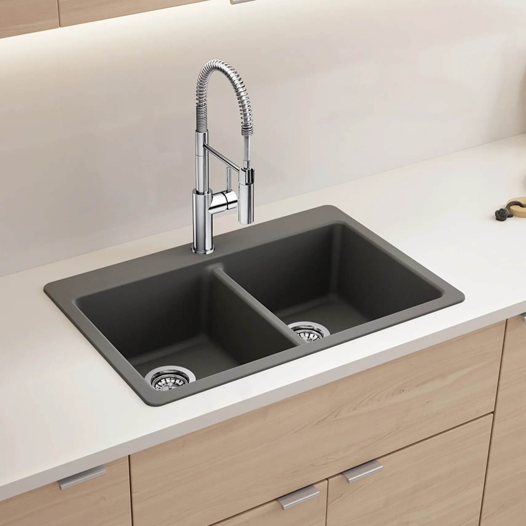 Blanco Catris Semi-Pro Pull-Down Dual-Spray Kitchen Faucet, Chrome, 1.5 GPM, Brass, 401917