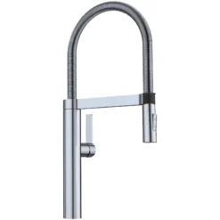 Blanco Culina 2.2 GPM Brass Kitchen Faucet, Semi-Pro, Satin Nickel, 441332