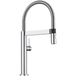 Blanco Culina 1.8 GPM Brass Kitchen Faucet, Semi-Pro, Polished Chrome, 441624