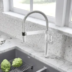 Blanco Culina 1.8 GPM Brass Kitchen Faucet, Semi-Pro, Polished Chrome, 441624