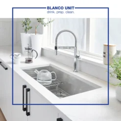 Blanco Culina 2.2 GPM Brass Kitchen Faucet, Semi-Pro, Polished Chrome, 441622