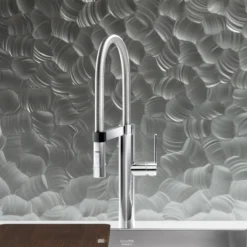 Blanco Culina 1.8 GPM Brass Kitchen Faucet, Semi-Pro, Polished Chrome, 441405