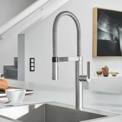 Blanco Culina 1.8 GPM Brass Kitchen Faucet, Semi-Pro, Polished Chrome, 441405