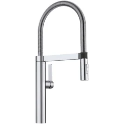 Blanco Culina 2.2 GPM Brass Kitchen Faucet, Semi-Pro, Polished Chrome, 441331