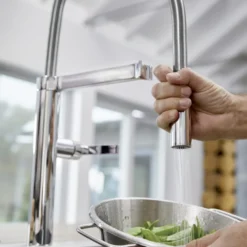 Blanco Culina 2.2 GPM Brass Kitchen Faucet, Semi-Pro, Polished Chrome, 441331