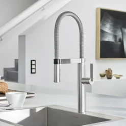 Blanco Culina 2.2 GPM Brass Kitchen Faucet, Semi-Pro, Polished Chrome, 441331
