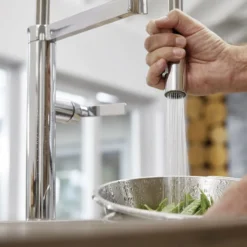 Blanco Culina 2.2 GPM Brass Kitchen Faucet, Semi-Pro, Polished Chrome, 441331