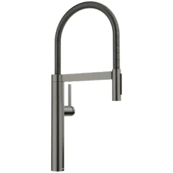 Blanco Culina II Semi-Pro Pull-Down Dual-Spray Kitchen Faucet, Satin Dark Steel, 1.5 GPM, Brass, 527475
