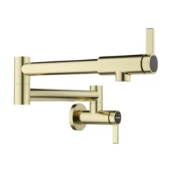 Blanco Culina II Wall-Mounted Pot Filler, Satin Gold, 1.5 GPM, Brass, 527488
