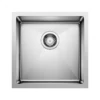 Blanco Cuvee 17" Square Stainless Steel Bar/Prep Sink, Satin Polish, 16 Gauge, No Faucet Hole, 524755