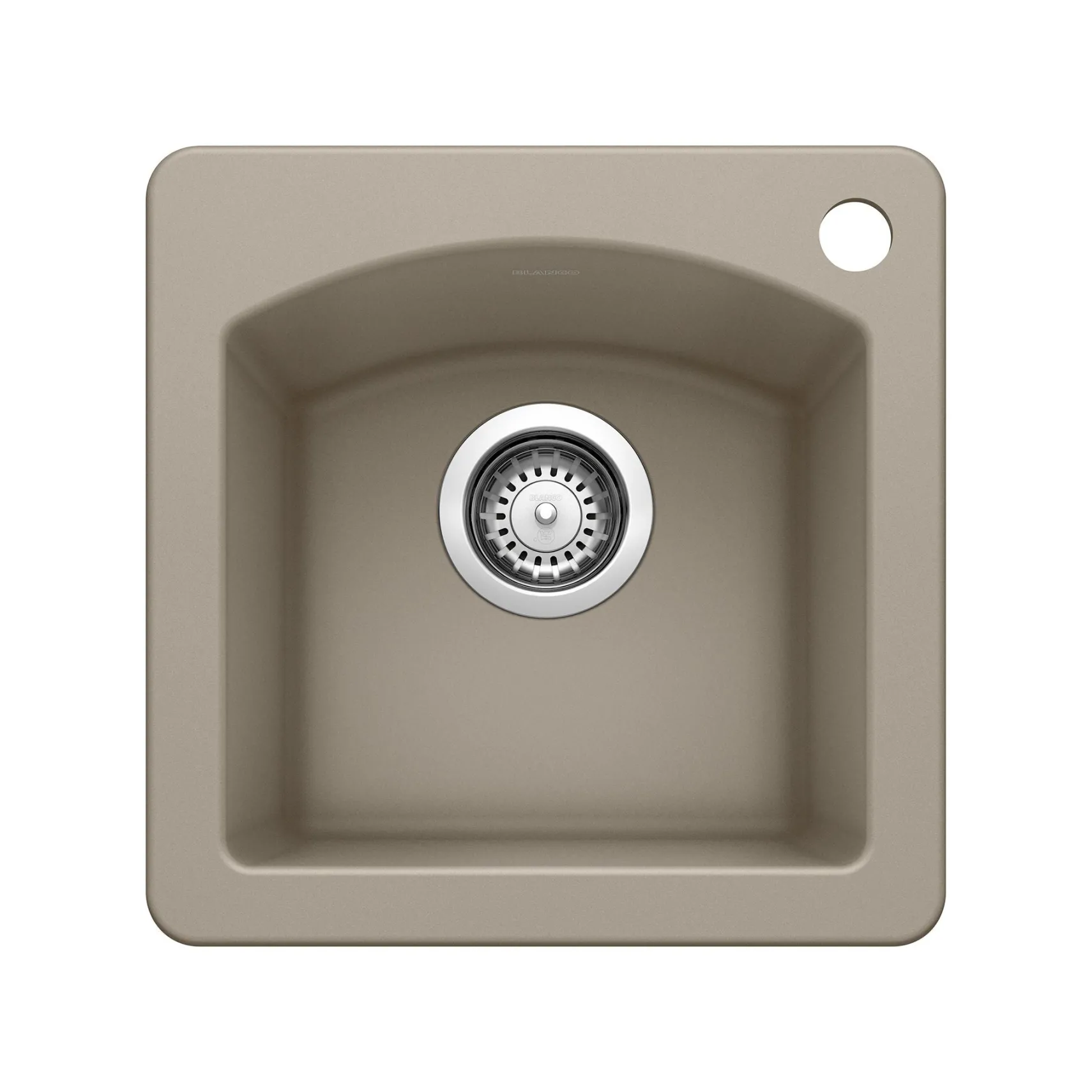 Blanco Diamond 15" Square Granite Composite Bar/Prep Sink, Silgranit, Truffle, 441295