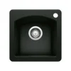 Blanco Diamond 15" Square Granite Composite Bar/Prep Sink, Silgranit, Coal Black, 442915