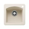Blanco Diamond 15" Square Silgranit Bar/Prep Sink, Soft White, 1 Faucet Hole, 443070