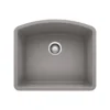 Blanco Diamond 24" Undermount Granite Composite Kitchen Sink, Silgranit, Metallic Gray, 440173
