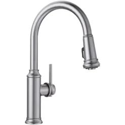 Blanco Empressa 1.5 GPM Brass Kitchen Faucet, Pull-Down, Stainless, 442500