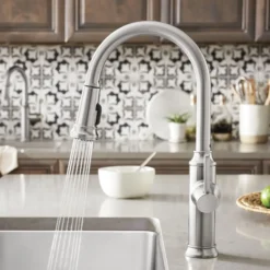 Blanco Empressa 1.5 GPM Brass Kitchen Faucet, Pull-Down, Stainless, 442500