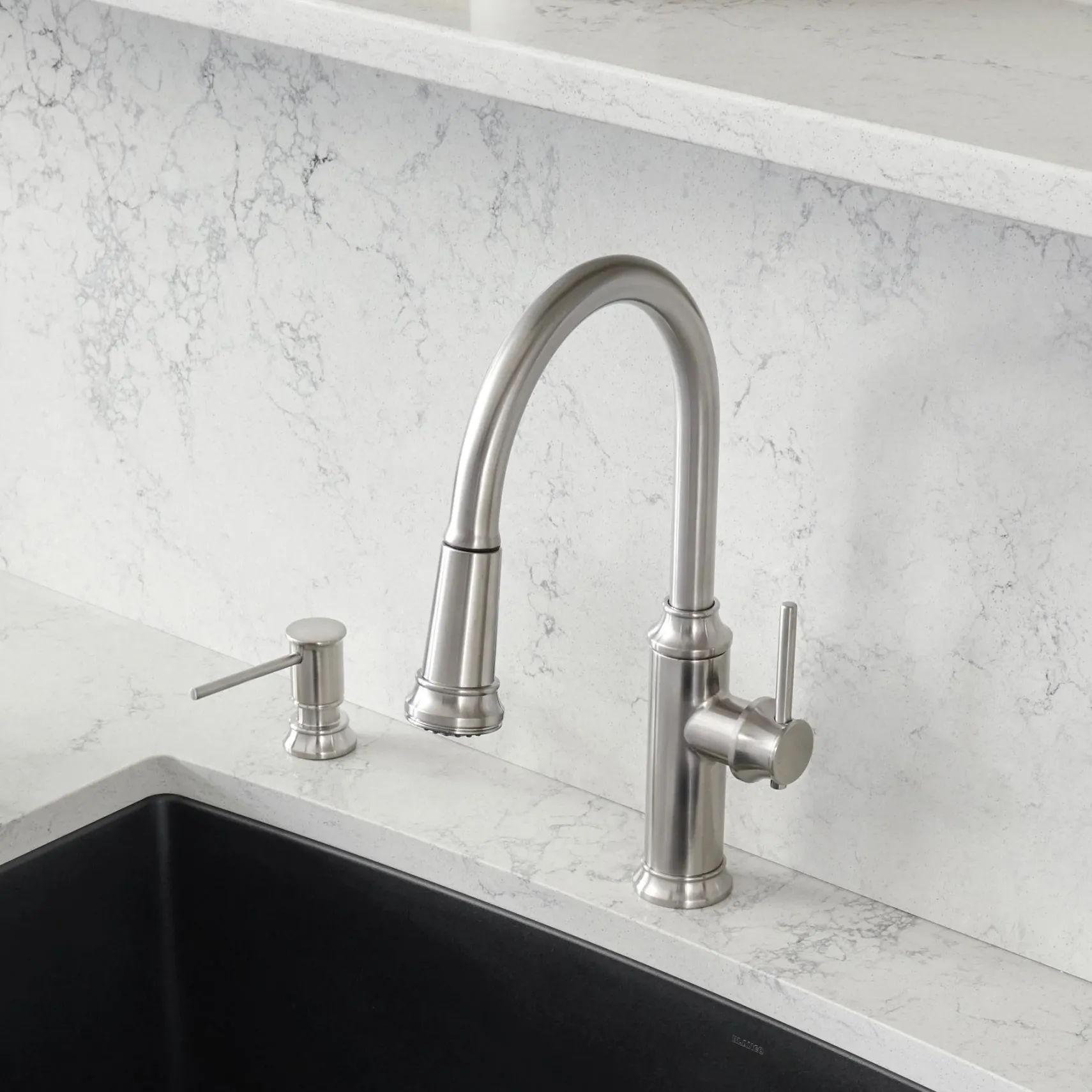 Blanco Empressa 1.5 GPM Brass Kitchen Faucet, Pull-Down, Stainless, 442500