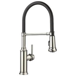 Blanco Empressa 1.5 GPM Brass Kitchen Faucet, Semi-Pro, Polished Nickel, 442510