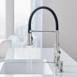 Blanco Empressa 1.5 GPM Brass Kitchen Faucet, Semi-Pro, Polished Nickel, 442510