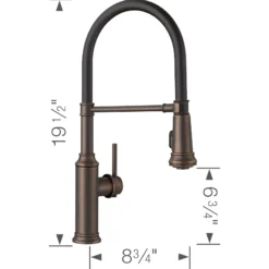 Blanco Empressa 1.5 GPM Brass Kitchen Faucet, Semi-Pro, Oil-Rubbed Bronze, 442511