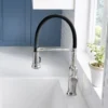 Blanco Empressa 1.5 GPM Brass Kitchen Faucet, Semi-Pro, Stainless, 442509