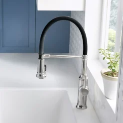 Blanco Empressa 1.5 GPM Brass Kitchen Faucet, Semi-Pro, Stainless, 442509