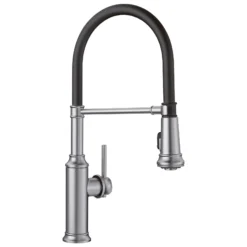 Blanco Empressa 1.5 GPM Brass Kitchen Faucet, Semi-Pro, Stainless, 442509