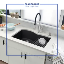 Blanco Empressa 1.5 GPM Brass Kitchen Faucet, Semi-Pro, Stainless, 442509