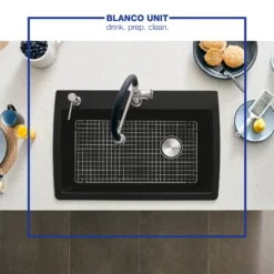 Blanco Empressa 1.5 GPM Brass Kitchen Faucet, Semi-Pro, Stainless, 442509