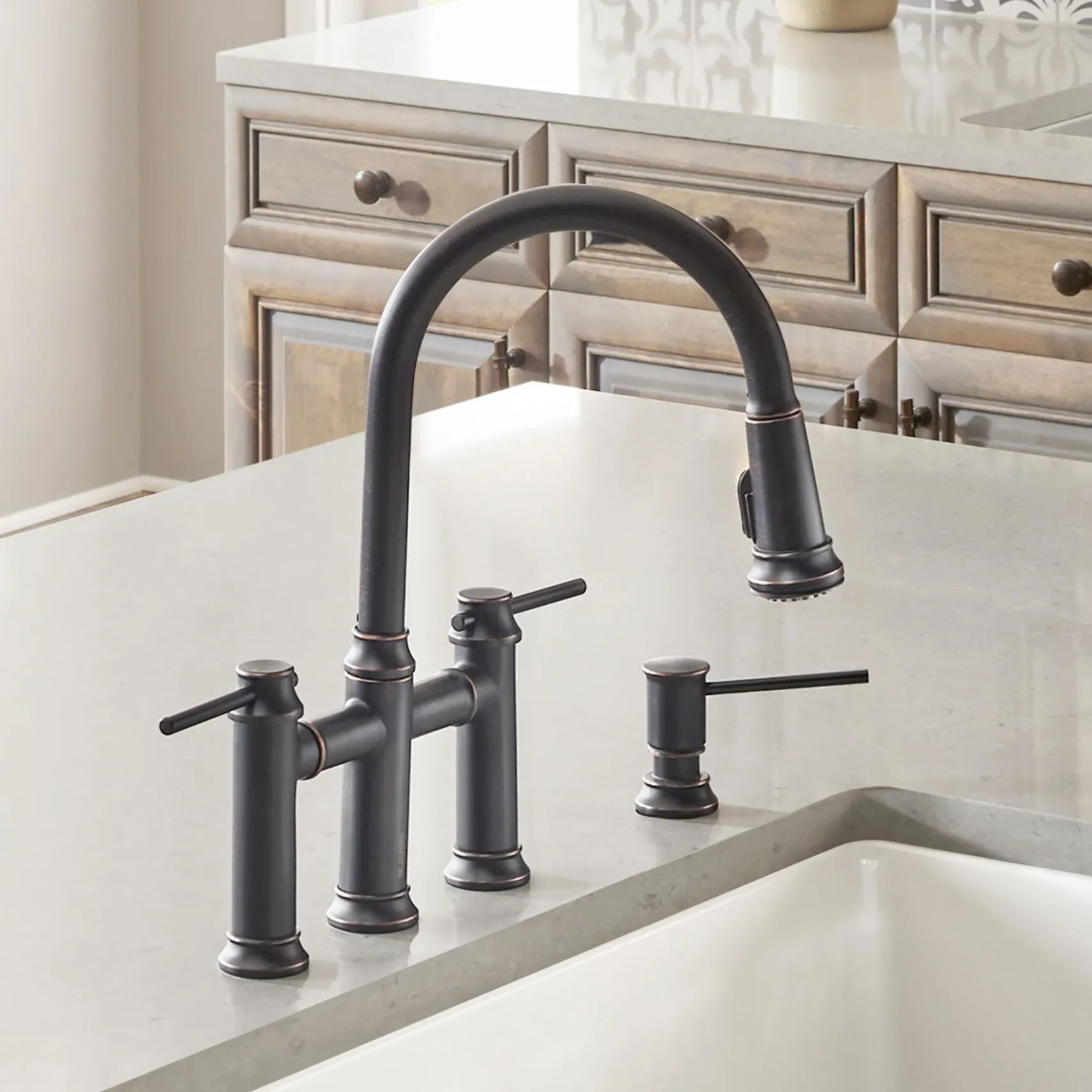 Blanco Empressa 1.5 GPM Brass Kitchen Faucet, Pull-Down, Oil-Rubbed Bronze, 442507