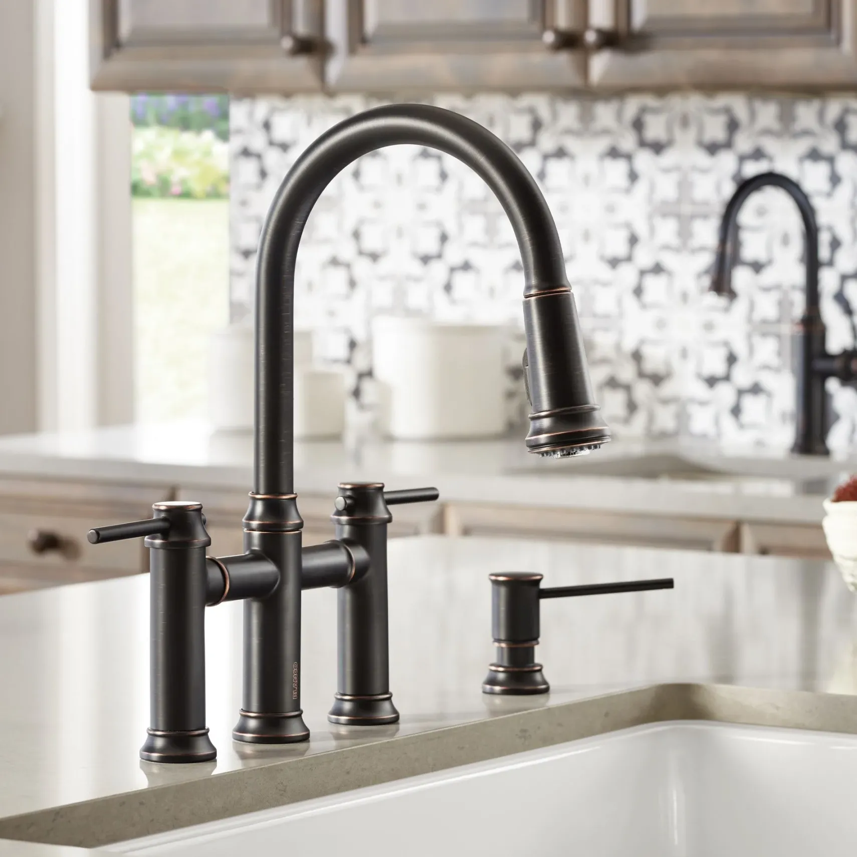 Blanco Empressa 1.5 GPM Brass Kitchen Faucet, Pull-Down, Oil-Rubbed Bronze, 442507